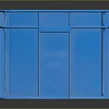 Blue Rectangular Plastic Storage Container Ideal For Home Organizing And Storage 3d model