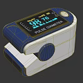 Blue And White Digital Pulse Oximeter With SpO2 And Heart Rate