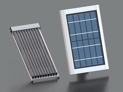 Efficient Industrial Equipment Featuring Solar Collector and Solar Panel for Power Generation 3d model