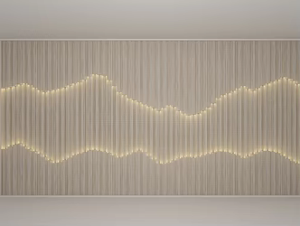 Modern background wall Great wall board background wall 3d model