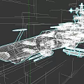Futuristic Military Warship With Streamlined Hull Advanced Antennas And Weapon Systems
