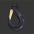 Industrial Heavy Duty Lifting Hook Dark Blue With Yellow Latch And WITRICK T80 Marking