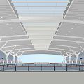 Modern Station Train Station Indoor 3d model