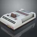 Vintage Desktop Computer With Classic White Brown Design And Button Slot Interface 3d model