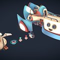 Cartoon machinery 3d model