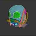 Sci-Fi Helmet Alien Helmet-Helmet High Tech Helmet Game Helmet 3d model