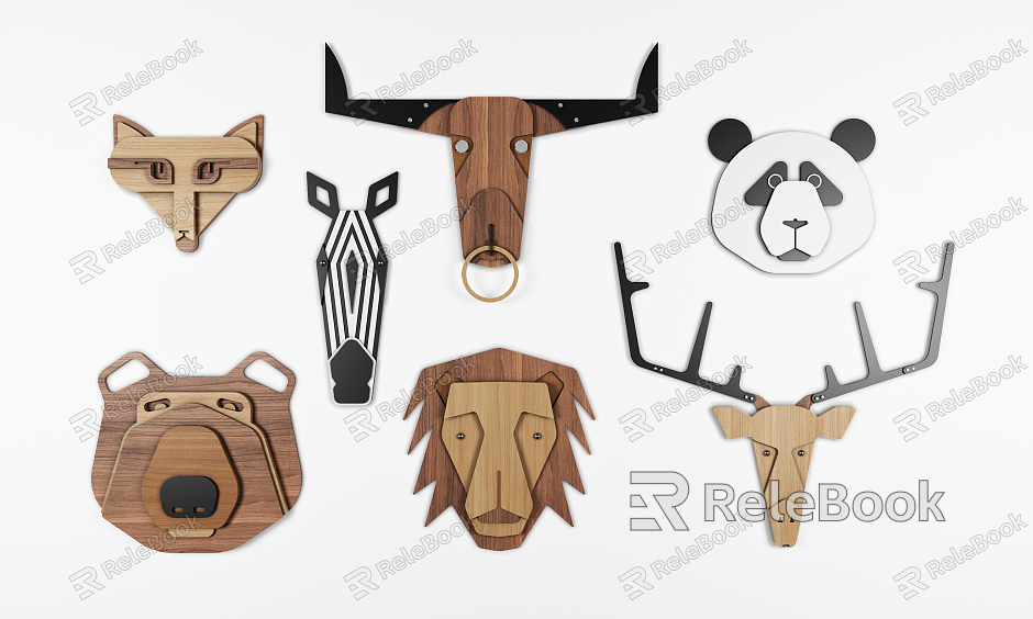 Nordic Animal Wall Decorations Cartoon Animal Wall Decorations model