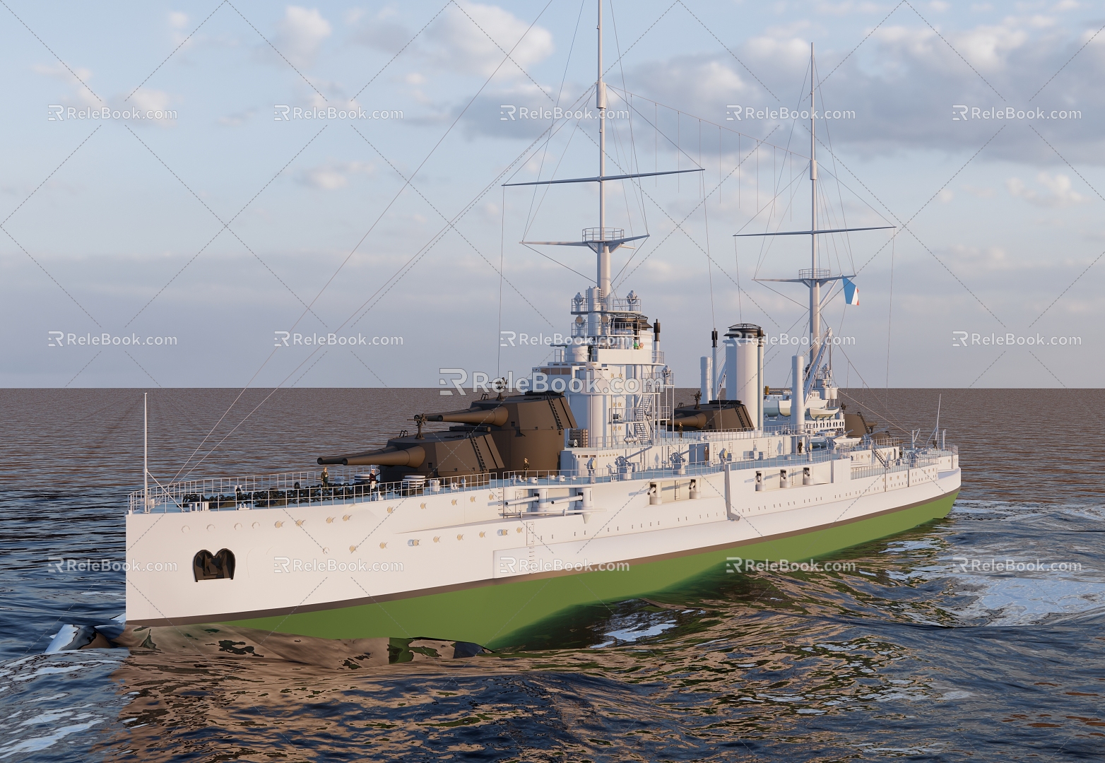 Modern French warships 3d model