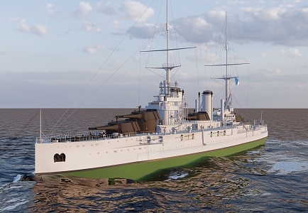 Modern French warships 3d model