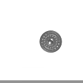 Medieval Metallic Round Shield With Spherical Boss Dot Patterns And Leaf Accents