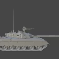 Military Main Battle Tank Model With Gun Barrel Tracks And Turret Details