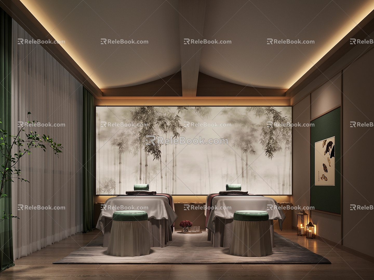 New Chinese SPA Room 3d model