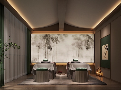 New Chinese SPA Room 3d model