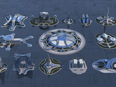 Future Architecture 3D Models Showcasing Innovative Geometric Structures And Futuristic Designs 3d model