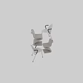 Modern Dining Chairs With Curved Upholstered Design And Sleek Metal Legs