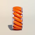 Orange And White Modern Tire Design With Spoked Wheel Rim Structure
