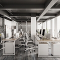 Public office area 3d model