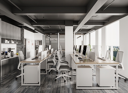 Public office area 3d model