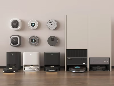 Modern Home Appliances Collection Featuring Wall Mounted And Floor Standing Devices 3d model