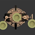 Steampunk Style Copper Metal Table Lamp With Glass Bulbs And Gear Design
