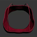 Red Flexible Household Storage Basket With Two Handles For Daily Use