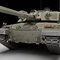 Detailed Military Tank Design Featuring Heavy Armor Cannon Barrel And Tracked Wheels