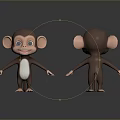 Monkey Cartoon Monkey Anime Monkey Stylized Monkey Fantasy Style Monkey Toy 3d model