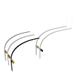 Collection Of Modern Curved Wall Lamps In Various Colors With Metal Bases