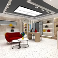 Xinguhao Clothing Store With Gray Wall Glass Door And Interior Clothing