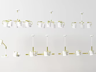 Modern lamp combination lamp suit 3d model