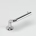 Chrome Plated Iron Handrail with Stable Base for Home Safety and Decoration Use