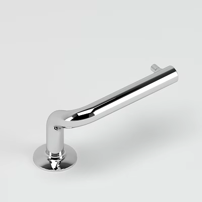 Chrome Plated Iron Handrail with Stable Base for Home Safety and Decoration Use 3d model