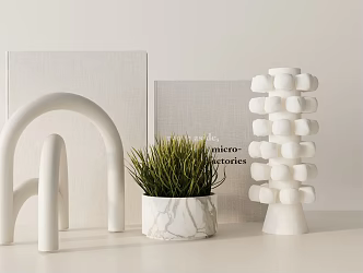Modern ornaments combination 3d model