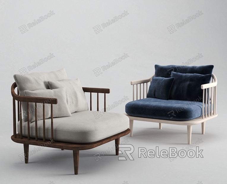 New Chinese Armchair Log Armchair model