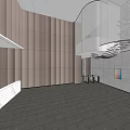 Modern company lobby creative company office hotel lobby modeling wall special-shaped modeling background wall hotel lobby 3d model