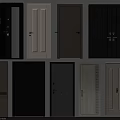 Security Door Collection Featuring Various Styles Multiple Colors and Secure Lock Designs 3d model