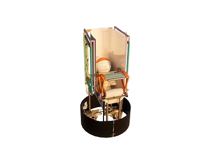 Intelligent Machine With Mechanical Arm And Automated Control System Components 3d model