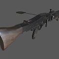 MG42 submachine gun machine gun machine gun semi-automatic rifle assault rifle firearms low face number low model simple model game film and television level super realistic 3d model