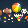 Assorted Sports Equipment Including Basketball Football Soccer Ball Volleyball And Other Sports Balls