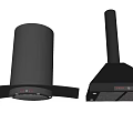Contemporary Black Kitchen Range Hood Appliances With Unique Design Features 3d model