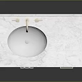 Modern White Bathroom Vanity With Marble Countertop Gold Handles And Faucet