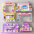 Annual Double 11 Sale Exhibition Booths With Promotion Banners And Discount Signs