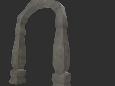 Garden Landscape Design With Elegant Stone Archway As Decorative Element 3d model