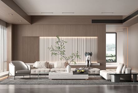 Quiet Minotti living room 3d model