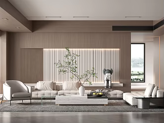 Quiet Minotti living room 3d model