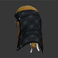Different Cosplay Wigs and Headpieces with Horns Long Blonde Hair Black Hooded Mask