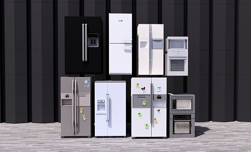 Modern refrigerator 3d model