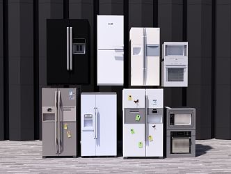 Modern refrigerator 3d model