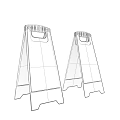Modern signage slip signage carefully 3d model