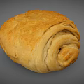 Delicious Homemade Freshly Baked Buttery Flaky Pastry Bun With Golden Brown Layers